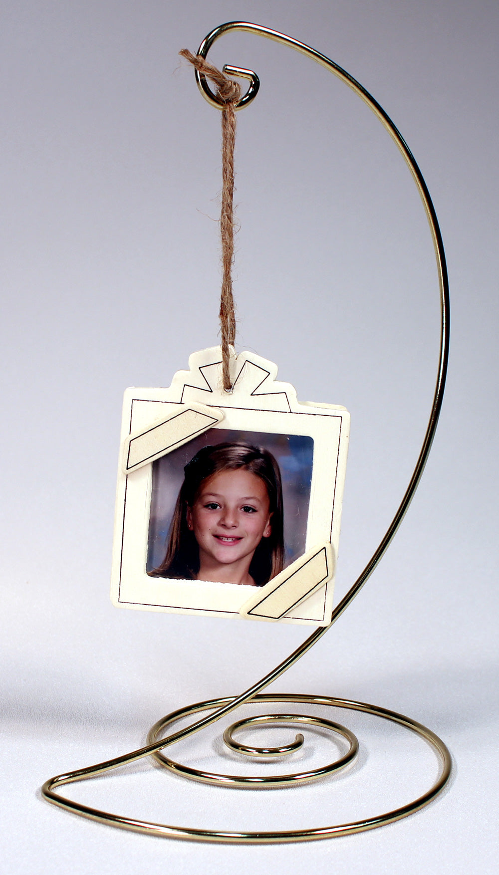 Unfinished Wood Square Present Picture Frame Ornaments -Great Group Kids - side view