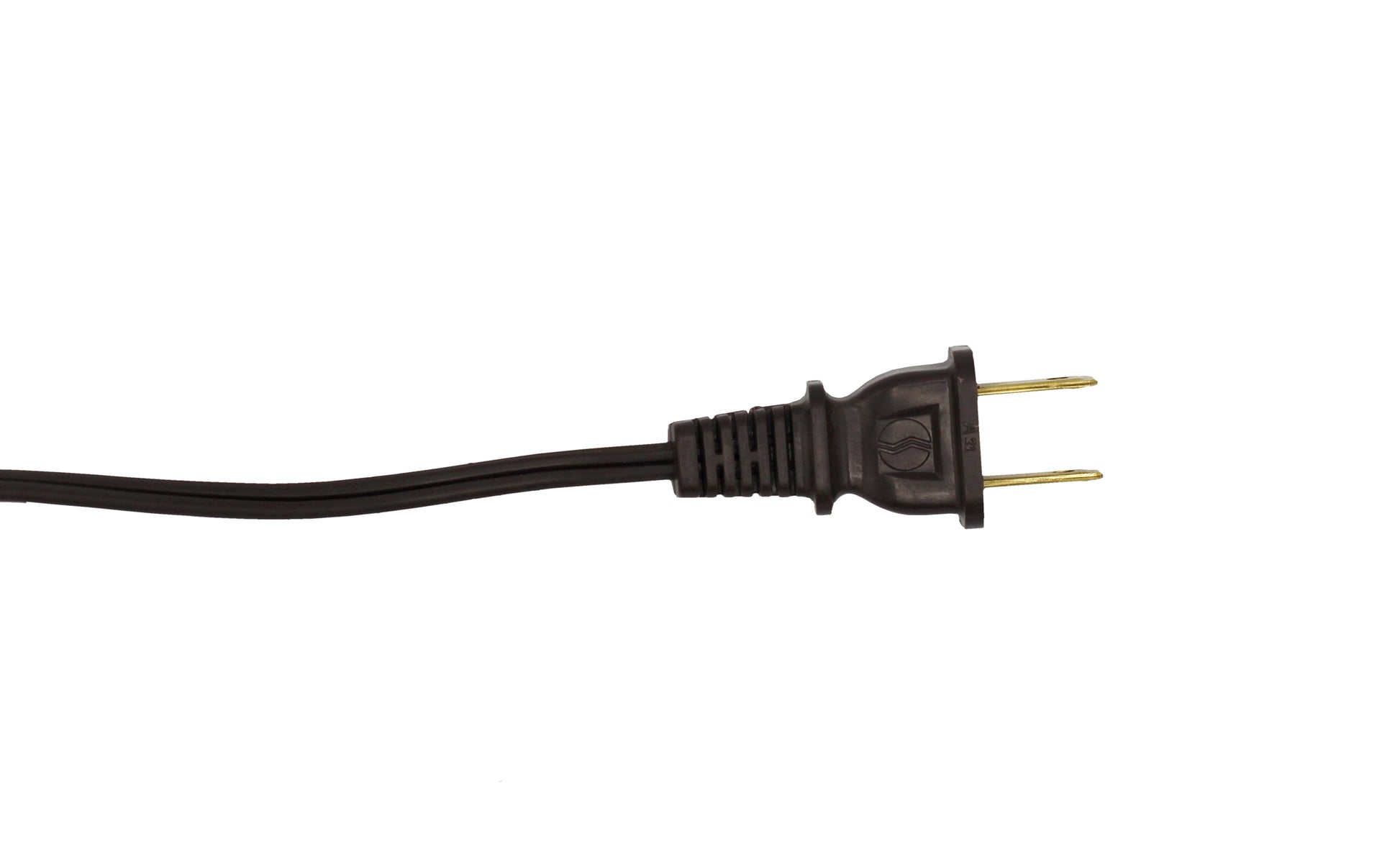 Lamp Cord With Polarized End Plug, Stripped Tips Ready For Wiring -8 Foot Brown - side view