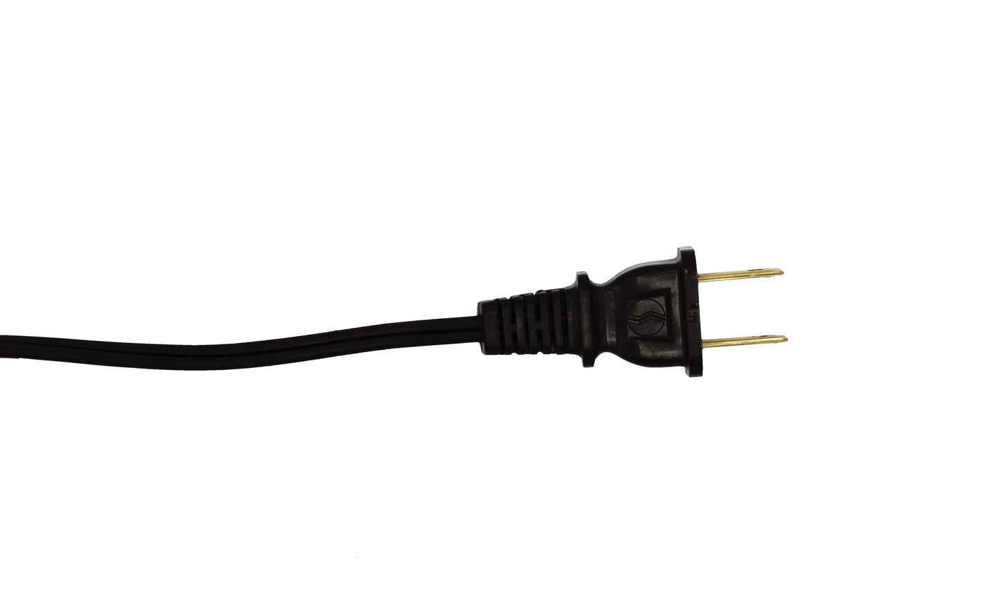 Lamp Cord With Polarized End Plug, Stripped Tips Ready For Wiring -8 Foot Black - detail