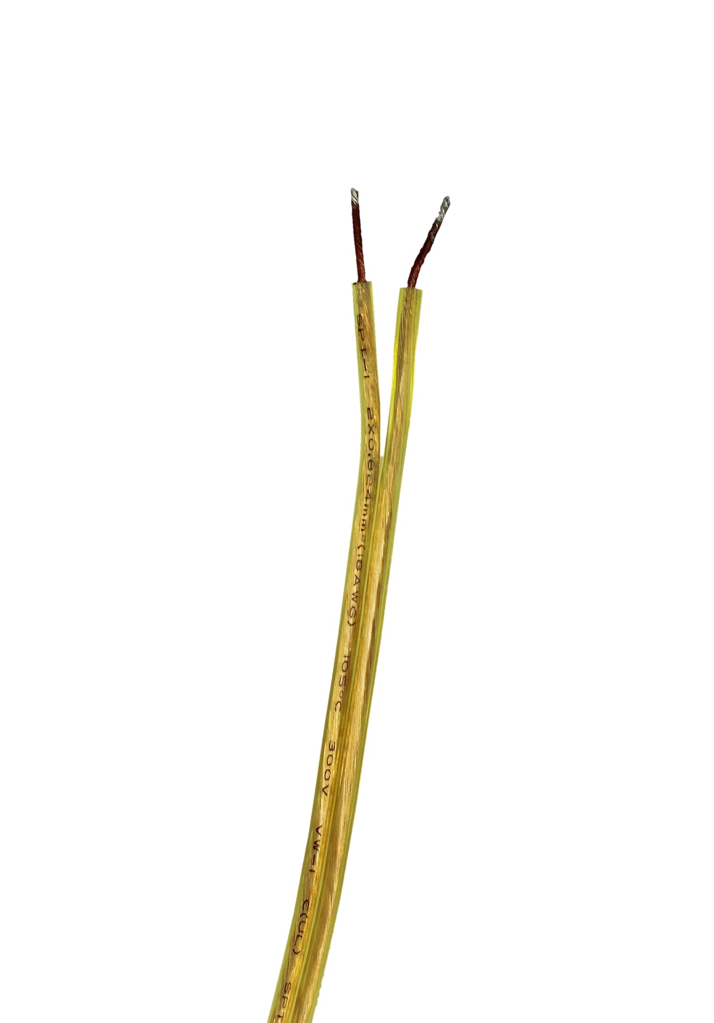 Lamp Cord With Polarized End Plug, Stripped Tips Ready For Wiring -8 Foot - side view