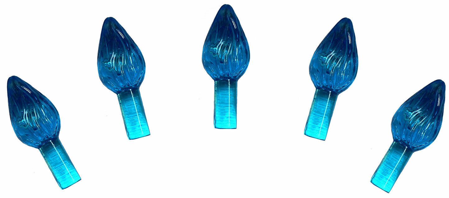 Creative Hobbies Blue Medium Twist Ceramic Christmas Tree Lights – 144 Pack
