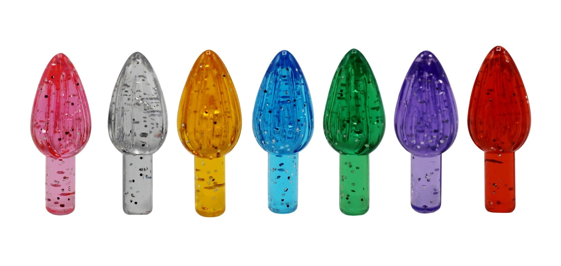 Ceramic Christmas Tree Replacement Lights, Medium Twist Light Ornaments, Multi - side view