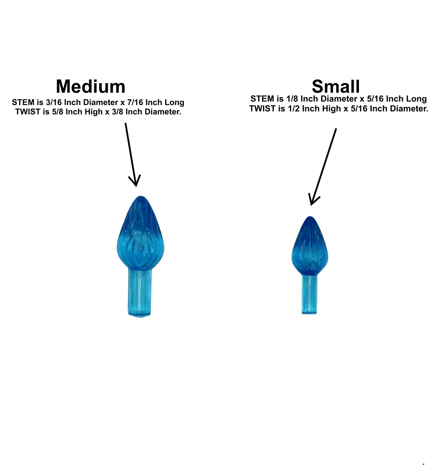 Creative Hobbies® Plastic Lites for Ceramic Christmas Trees, Small Twist Light - detail