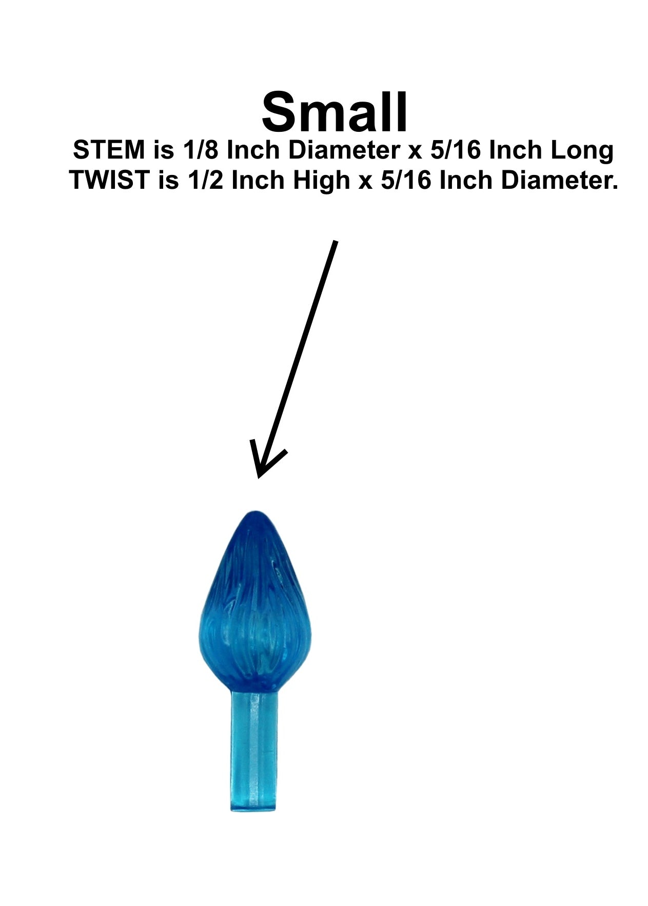 Creative Hobbies® Plastic Lites for Ceramic Christmas Trees, Small Twist Light - side view