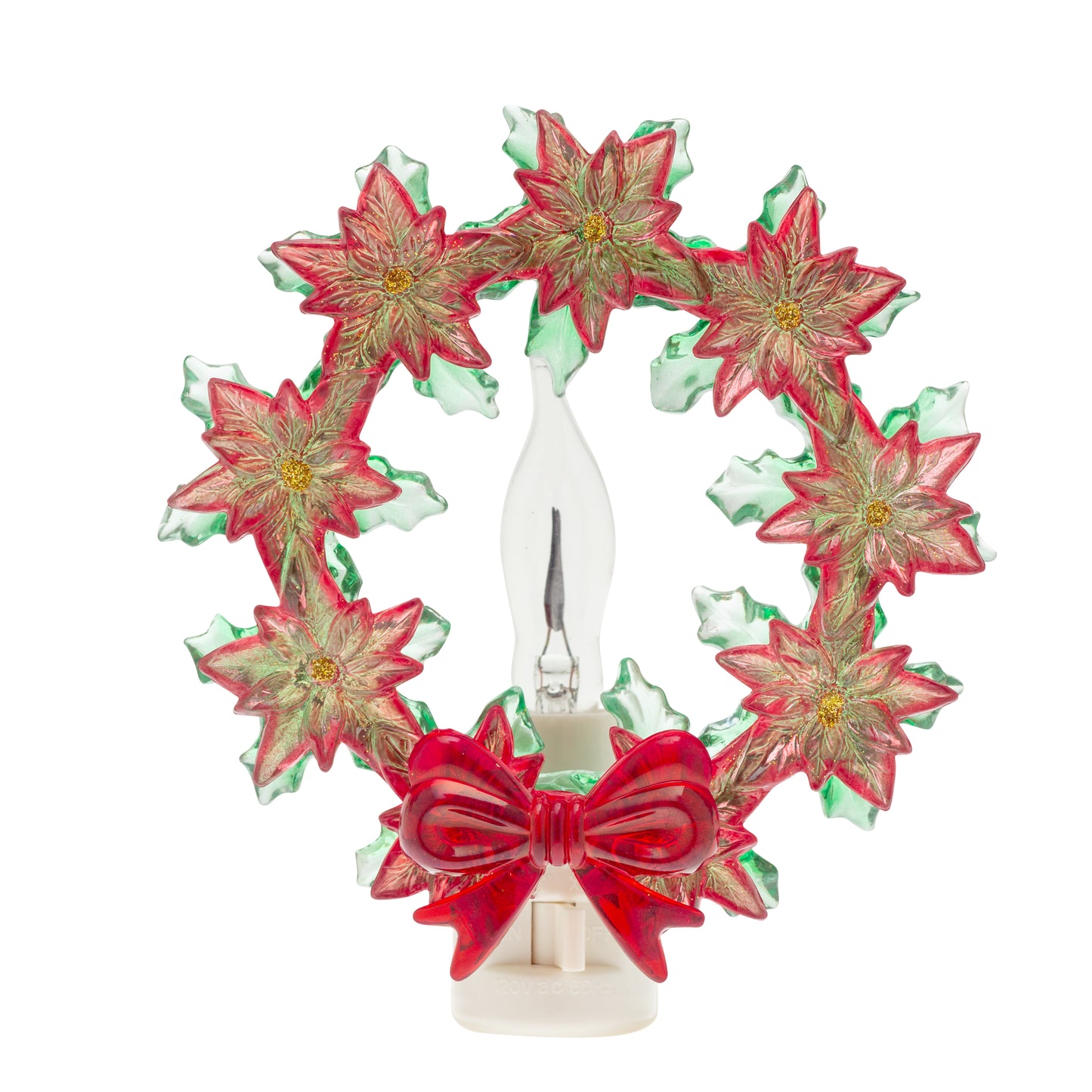 Flickering Flame Holiday Wreath Night Light