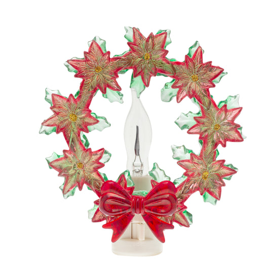 Flickering Flame Holiday Wreath Night Light