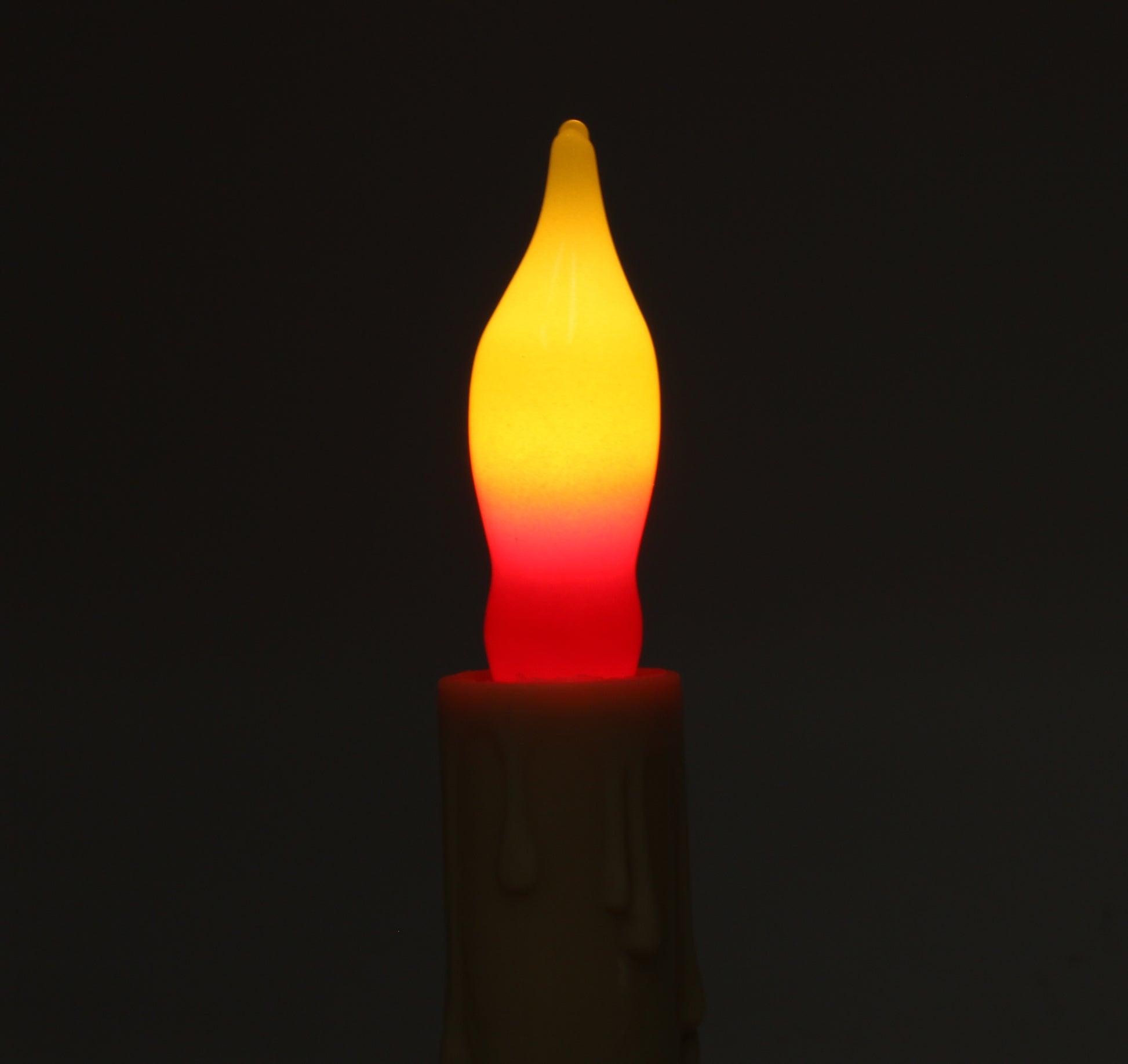 12 Pack Orange & Red Flame Tip Incandescent Bulbs, 7W 120V, E12 Candelabra - view 5