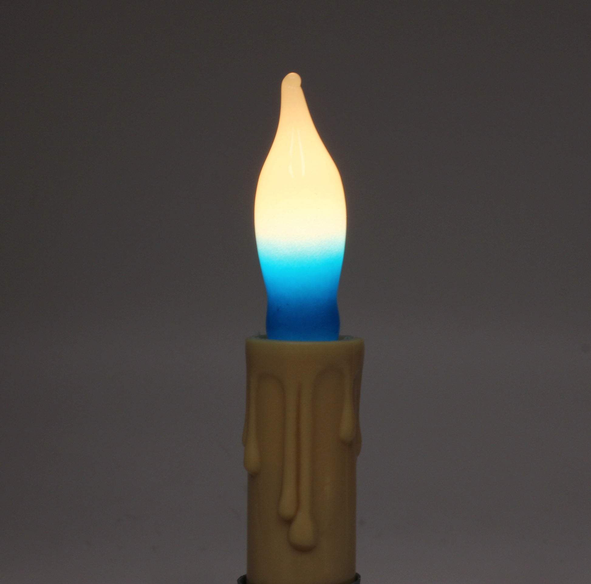 12 Pack Blue & White Flame Tip Incandescent Bulbs, 7W 120V, E12 Candelabra - view 5