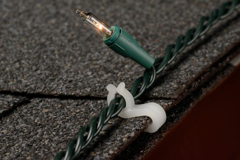 Projectpak Mighty Light Clip Hangers for Christmas Holiday Light Strings, Hook - side view