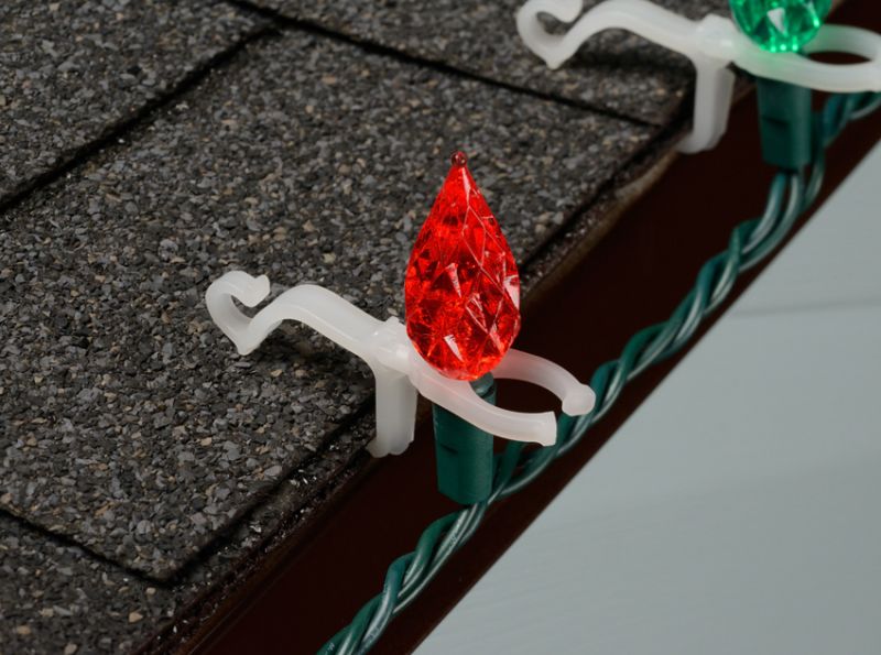 All-Purpose Holiday Light Clips for Gutters and Shingles - Mount C5, C6, C7, - side view