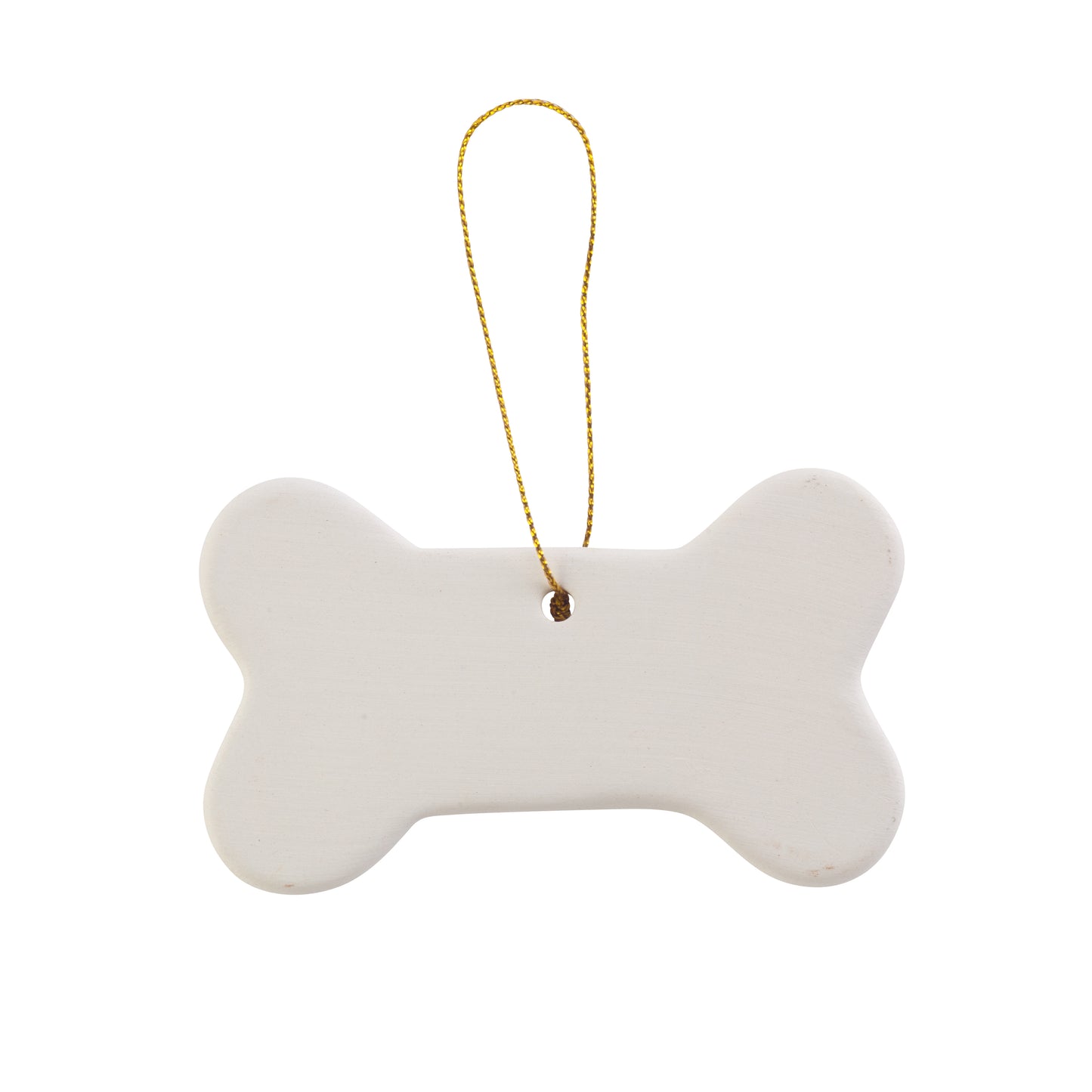 Ready to Paint DIY Ceramic Bisque Bone Shape Ornaments with Hanger for - detail