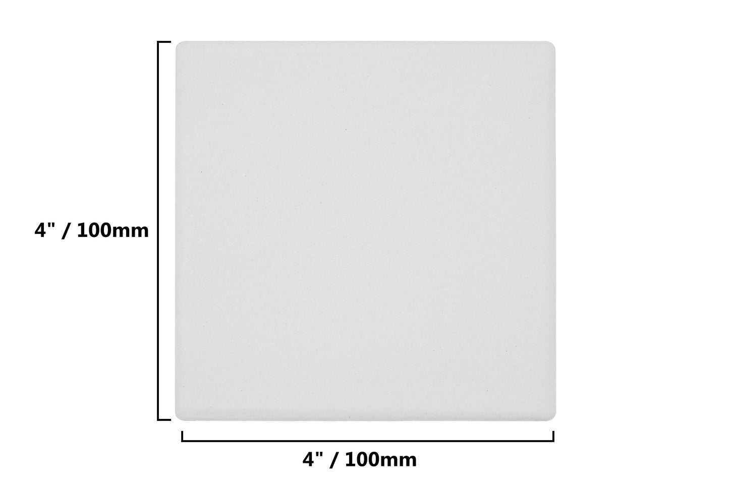 24 Pack of Ceramic Tiles for Crafts and Coasters - 4" Tiles with Cork Backers, - close-up