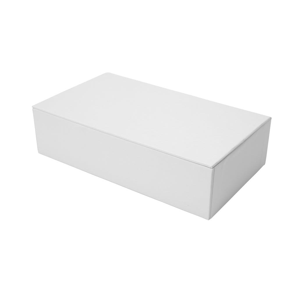 Ready to Decorate White Paperboard Box with Hinged Lid, 8.5 x 5 x 2.25 Inches - close-up
