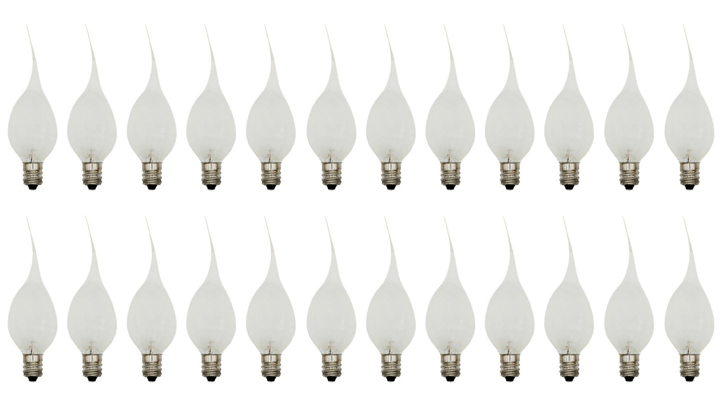 5 Watt Silicone Dipped Country Candle Lamp Light Bulbs - Replacement Bulbs for