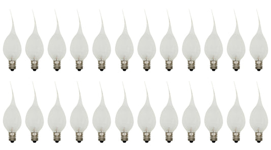 5 Watt Silicone Dipped Country Candle Lamp Light Bulbs - Replacement Bulbs for