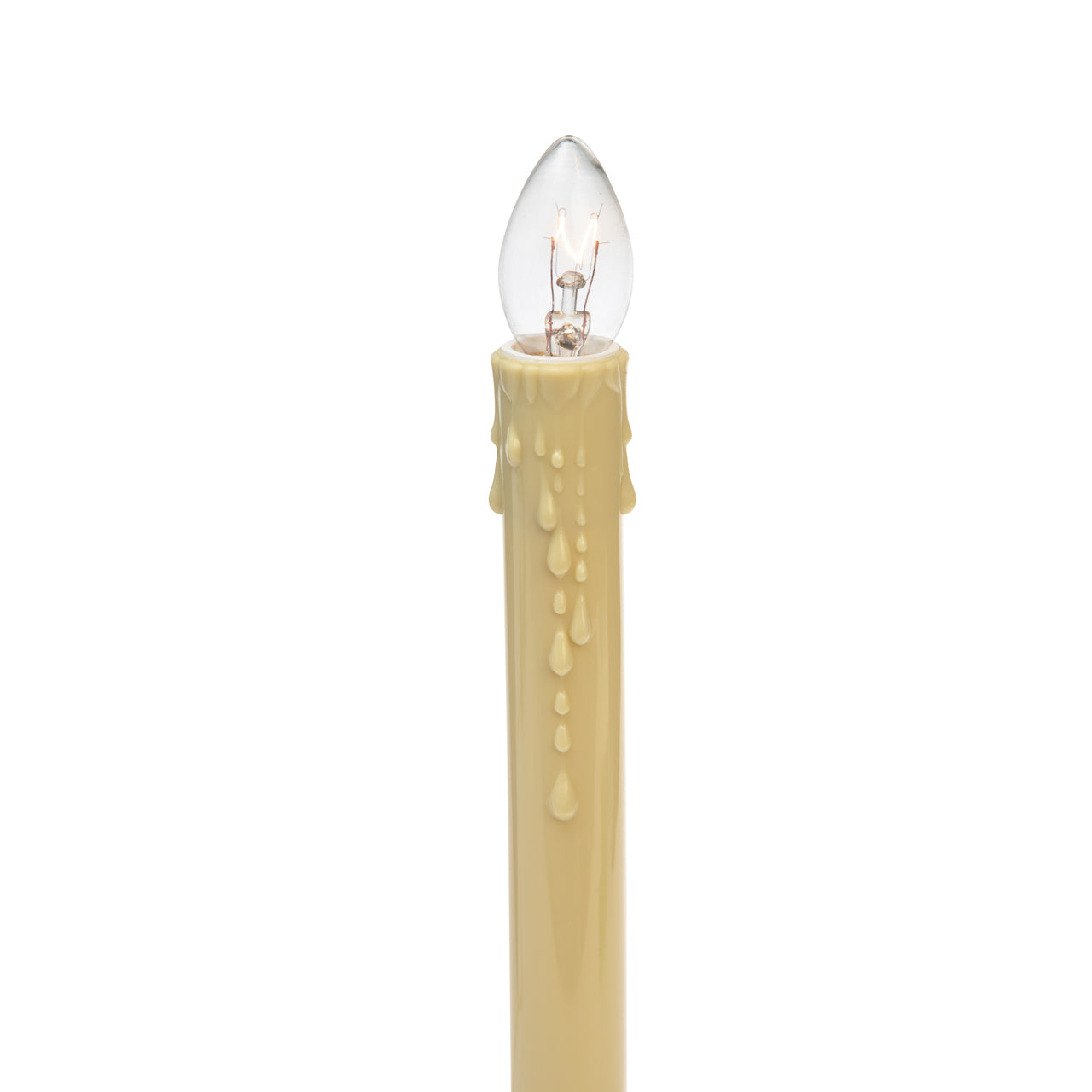 Creative Hobbies 9.5" Ivory Candolier Christmas Indoor Candle Lamp - Elegant - close-up