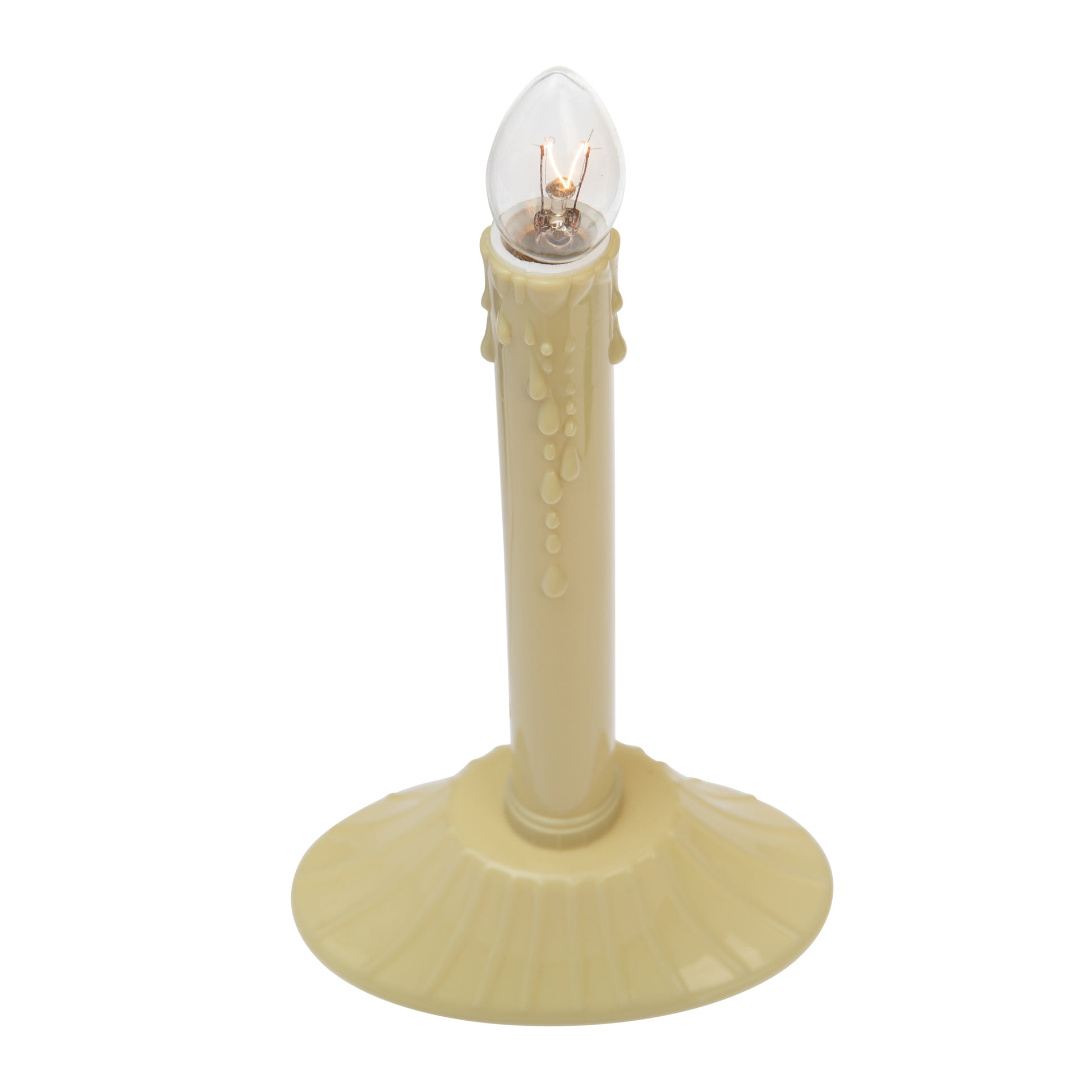 Creative Hobbies 9.5" Ivory Candolier Christmas Indoor Candle Lamp - Elegant - side view
