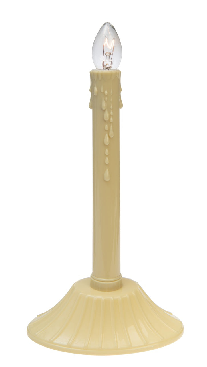 Creative Hobbies 9.5" Ivory Candolier Christmas Indoor Candle Lamp - Elegant - detail
