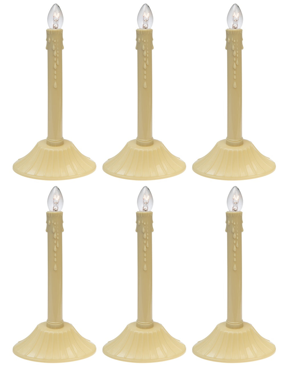 Creative Hobbies 9.5" Ivory Candolier Christmas Indoor Candle Lamp - Elegant - view 6