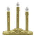 3 Light Electric Candolier Indoor Christmas Candle Lamp, Ivory Plastic with Clear C7 Light Bulbs