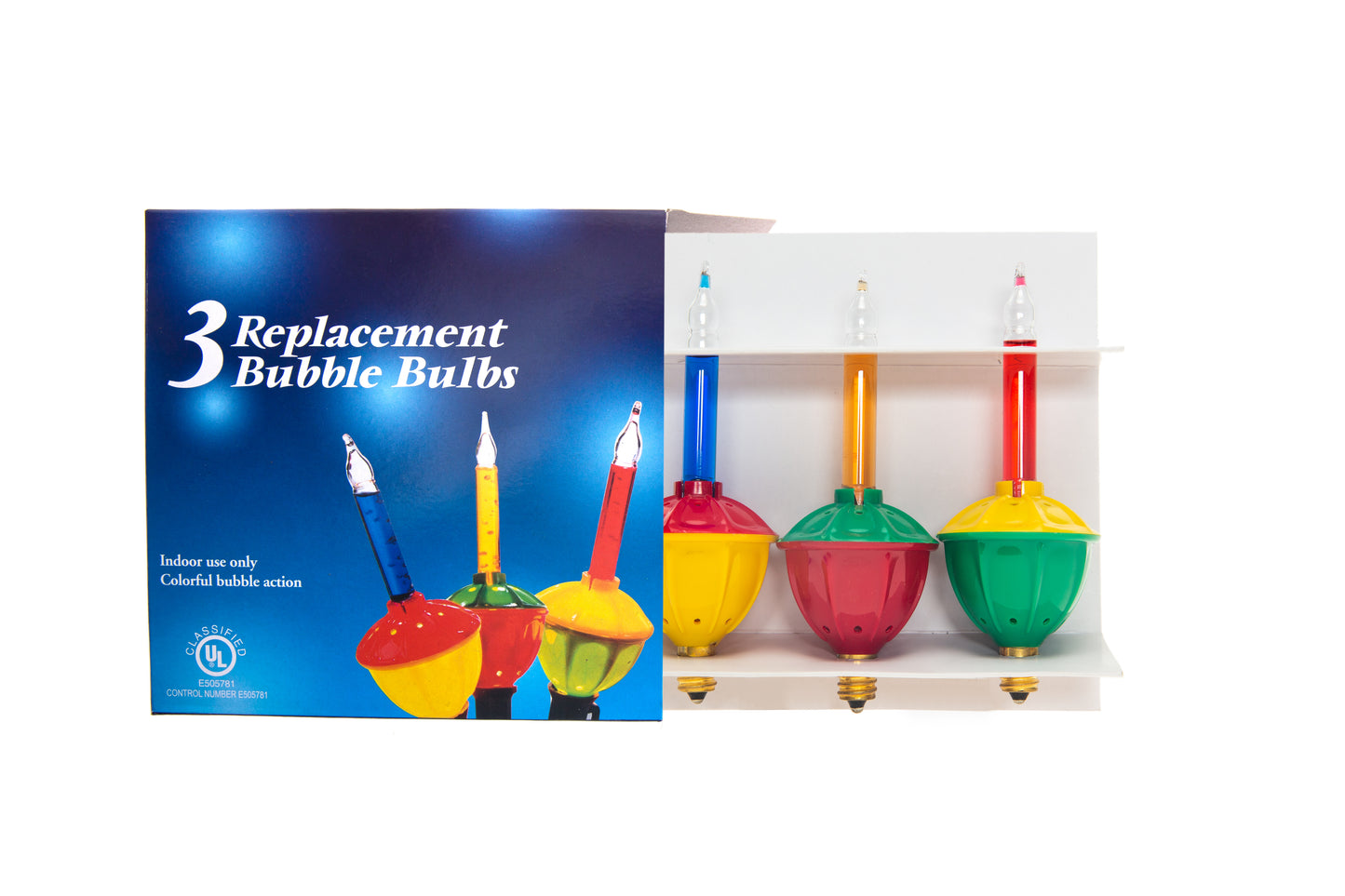 Classic Christmas Holiday Bubble Light Replacements - 3 Pack - side view