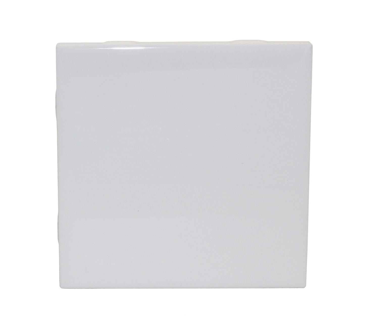 12 Pack of Glossy White Glazed Ceramic Tiles - 4.25" x 4.25"