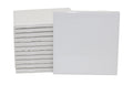 12 Pack of Glossy White Glazed Ceramic Tiles - 4.25" x 4.25"
