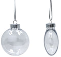 Clear Plastic Round Disc Ornaments 80mm (3.15") Great For Crafts - Box of 12