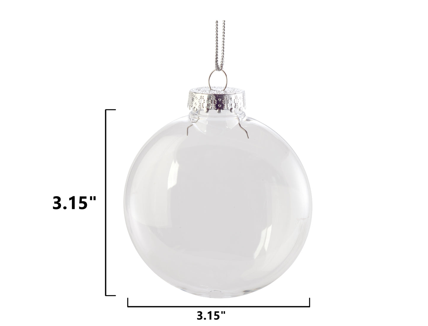 Clear Plastic Round Disc Ornaments 100mm (3.94") Great For Crafts - Box of 12 - view 7
