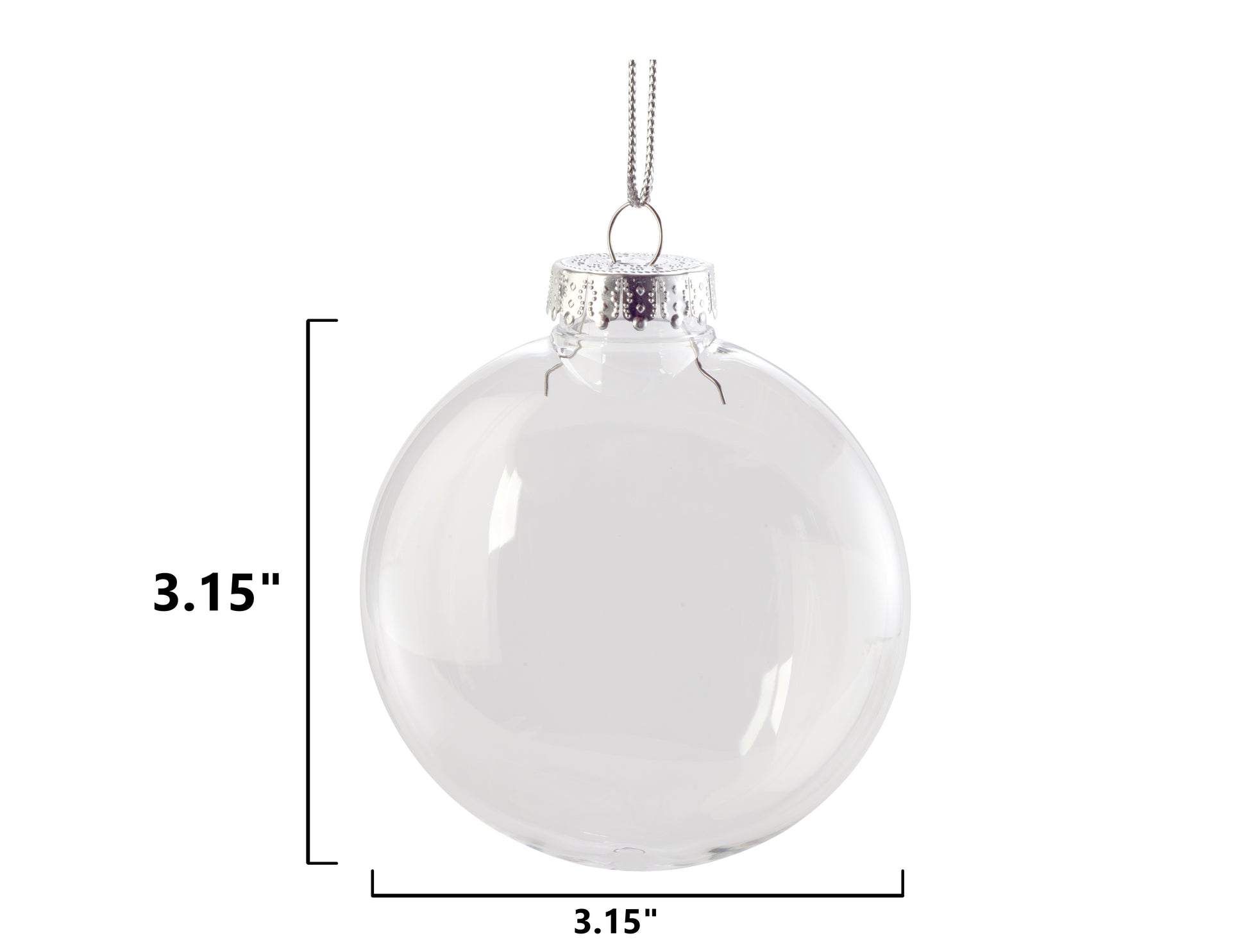 Clear Plastic Round Disc Ornaments 100mm (3.94") Great For Crafts - Box of 12 - view 7
