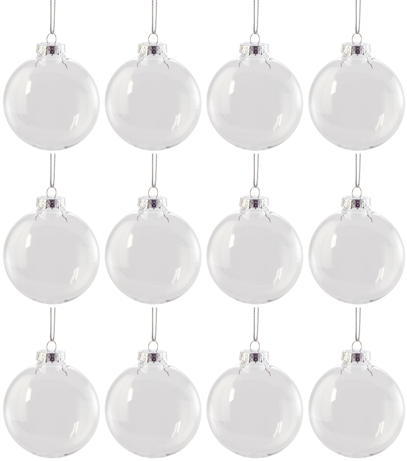 Clear Plastic Round Disc Ornaments 100mm (3.94") Great For Crafts - Box of 12 - view 9