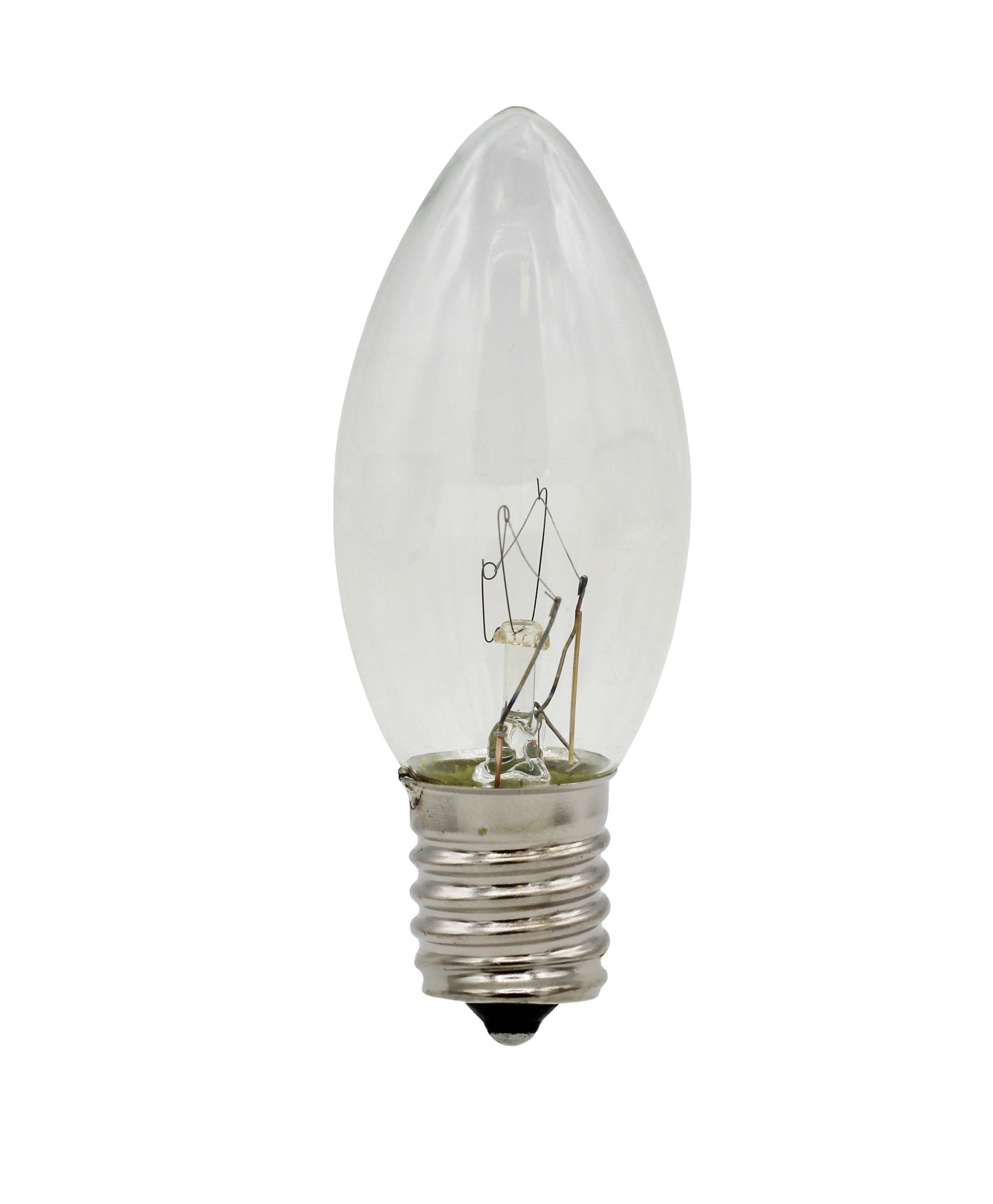 25 Pack C9 Clear Replacement Bulbs for Christmas Lights, E17 C9 Intermediate - close-up