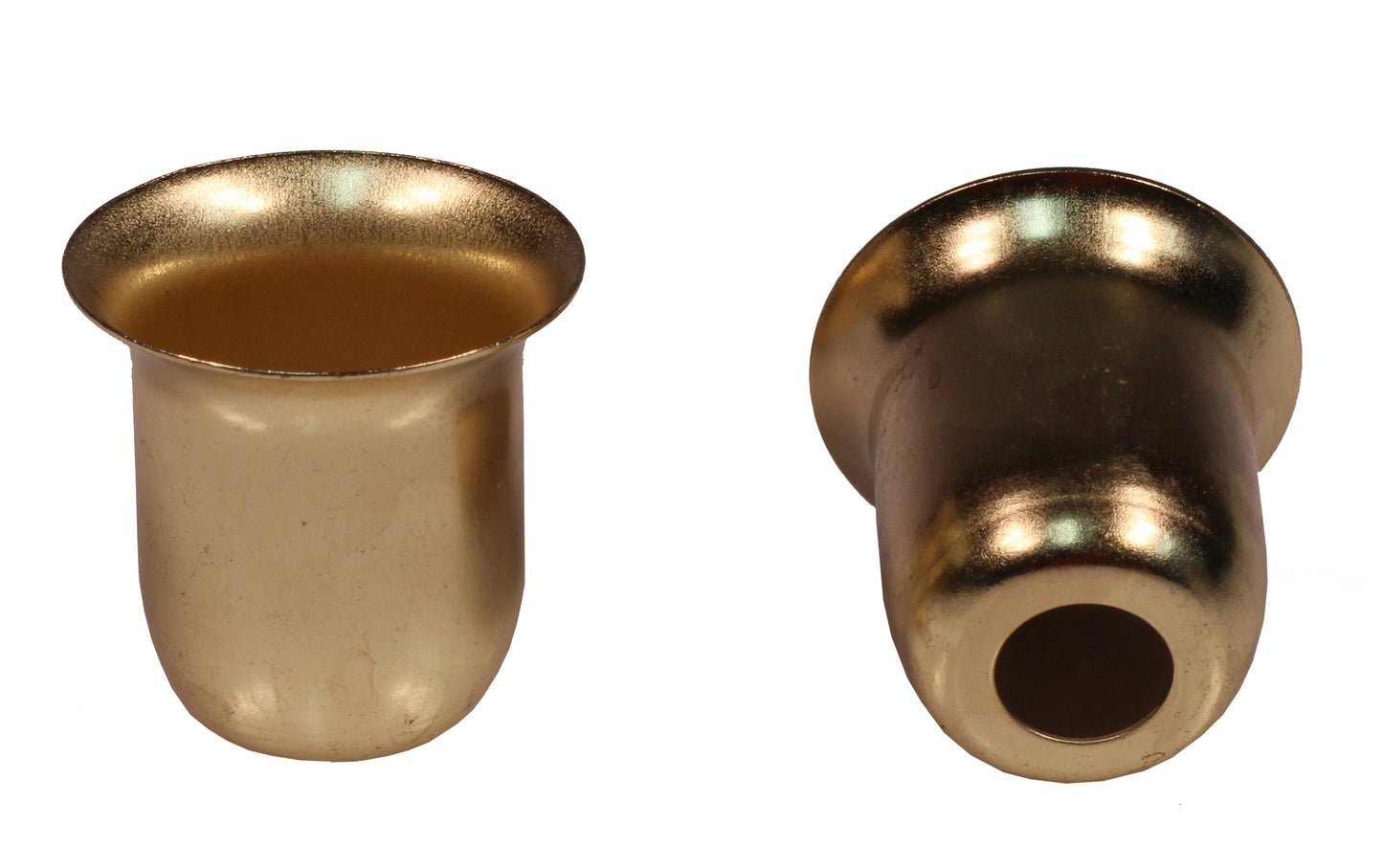 Creative Hobbies Metal Candle Cups fit Standard Tapered Wax Candles or Votive - glass