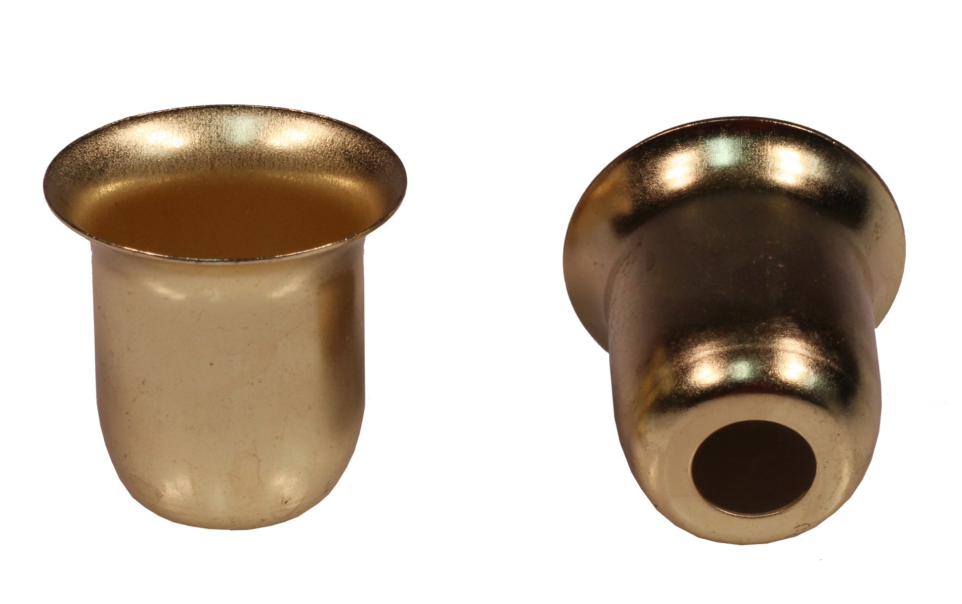 Creative Hobbies Metal Candle Cups fit Standard Tapered Wax Candles or Votive - glass