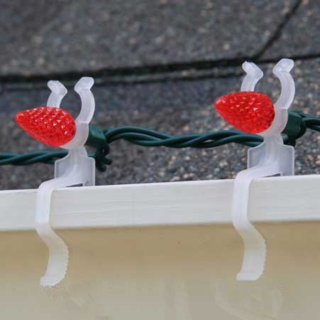 Projectpak All in One Clip for Holiday Lighting for Gutters and Shingles - - side view