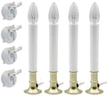 Window Candles Kit - Electric Candle Lamp with On/Off Switch, 7W Bulb, and Suction Cup Holder in Each Box | 4 Pack