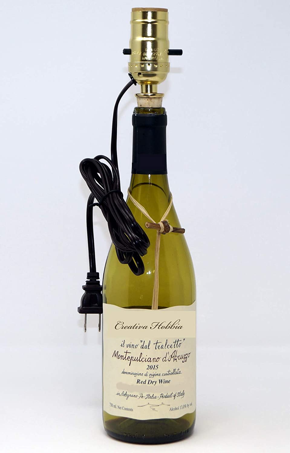 Pre-Wired Bottle Lamp Kit, Easily Convert Any Bottle Into A Lamp, DIY No - detail