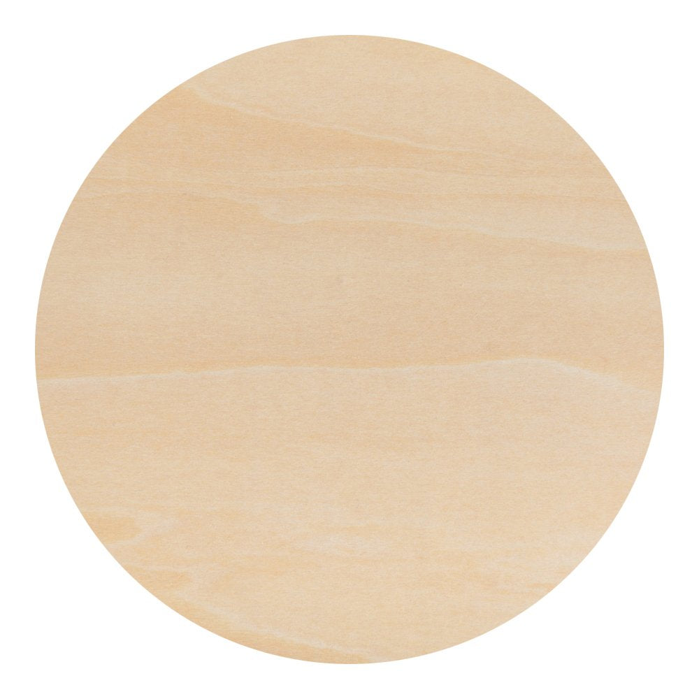 Creative Hobbies 12 inch Round Circle Cutout Shapes, DIY Unfinished Wood Craft