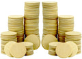 200 Piece Pack of 1.5 Inch Round Wood Cutout Circles Chips for Arts & Crafts Projects, Board Game Pieces, Wooden Nickels, Ornaments and DIY Crafts