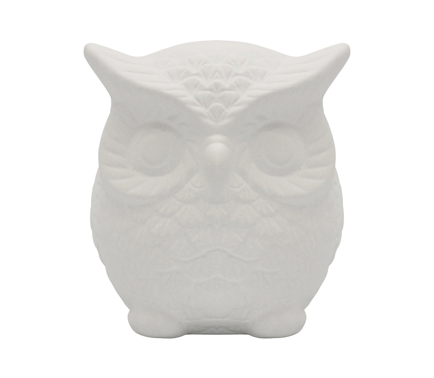 4 Pack of Ready to Paint Ceramic Bisque Owl Shape Figurines - view 6