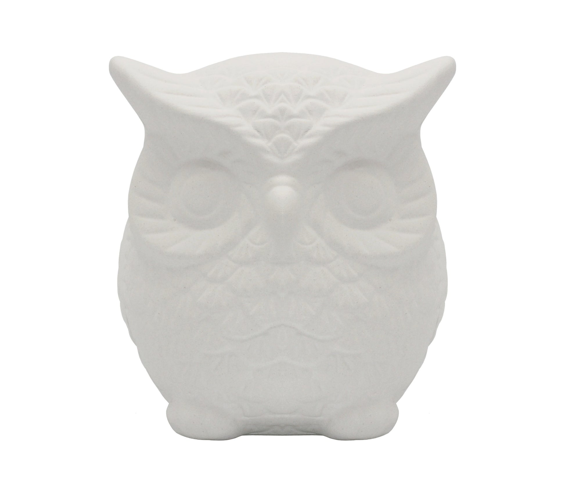 4 Pack of Ready to Paint Ceramic Bisque Owl Shape Figurines - view 6