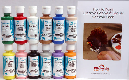 OSKIT-1 Acrylic Paint Set, 12 Best Selling Duncan Acrylic Ceramic & Craft - wood, for painting