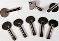 E238 Childproof Safety Key for Wind Up Music Box Musical Movements, 1 Inch Long Silver - Wholesale Lot of 8 Keys