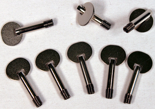 E238 Childproof Safety Key for Wind Up Music Box Musical Movements, 1 Inch Long - nickel