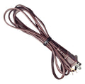 6 Foot Brown Lamp Cord With Polarized End Plug, Stripped Tips Ready For Wiring