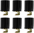 Phenolic (Bakelite) Medium Base Fixture Socket, for Incandescent Bulbs, One-Piece Keyless with Hickey, Black