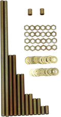 64 Piece Lamp Repair Hardware Assortment Pack, Includes 12 Inch All Thread Lamp Pipe, 2 Coupling Pipe Connectors, 12 Nipples, 24 Washers, 24 Lock Nuts
