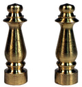 Solid Brass Lamp Shade Finial ELY1465 -1.5" Tall, Brass Plated, Pack of 2