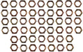 Creative Hobbies ELY233 - Steel Hex Lock Nut Fasteners - Yellow Zinc Coated, Fits 1/8IP Standard Lamp Pipe, Hardware DIY Repair Part - Pack of 50 Pieces