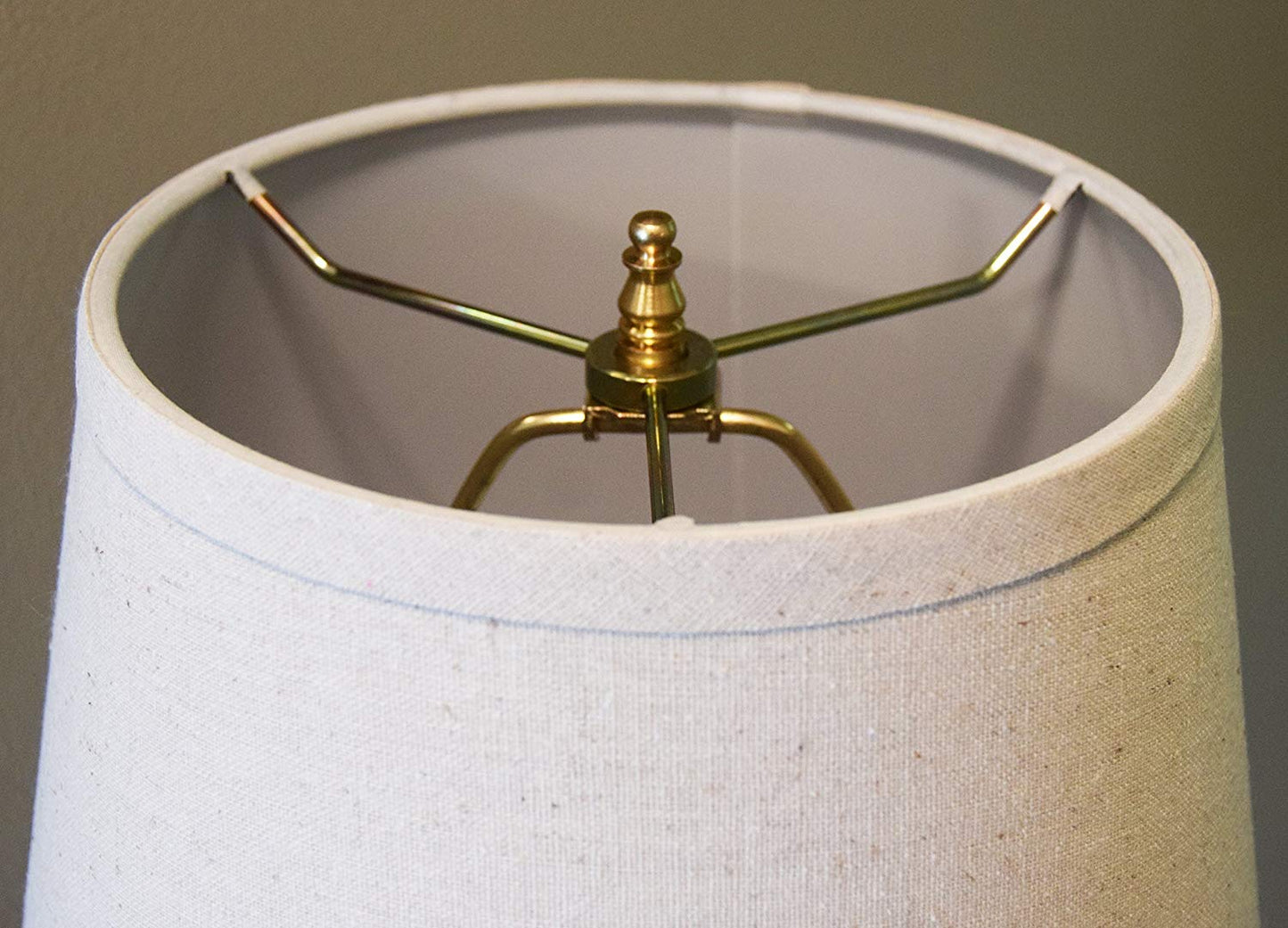 Solid Brass Lamp Shade Finial ELY505 -1 inch Tall, Brass Plated, Pack of 2 - close-up